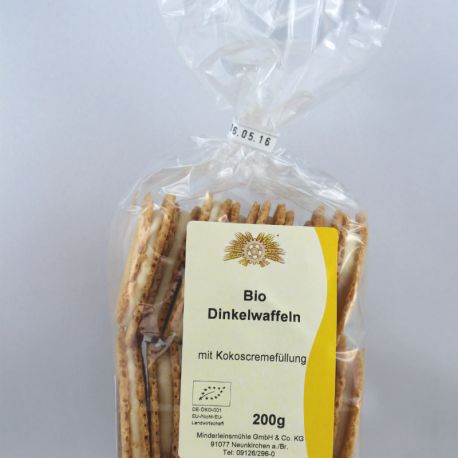 Dinkelwaffeln mit Kokoscremefüllung