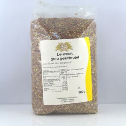 Leinsamen geschrotet